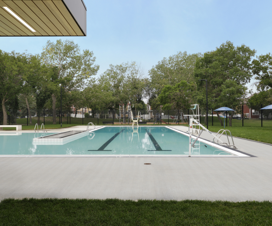 An image of P3A's Maple Leaf Outdoor Pool project.