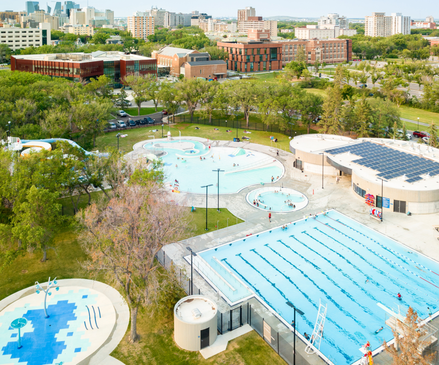 An image of P3A's Wascana Park Outdoor Pool project.